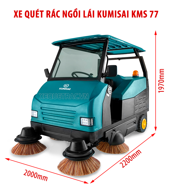 Xe quét rác ngồi lái Kumisai KMS 77