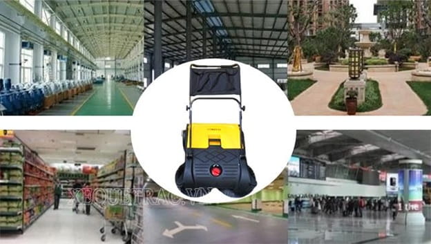 Xe quét rác đẩy tay Clepro CW-800/02 đa năng, sử dụng phổ biến
