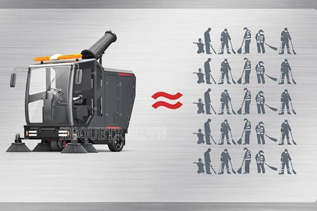 Máy quét rác tự động giúp tiết kiệm tối đa